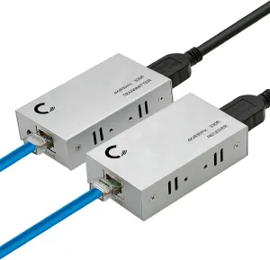 | 4K 330ft HDMI Extender Over Cat5e / Cat6 / Cat7 Ethernet Cable, 1080p, 3D
