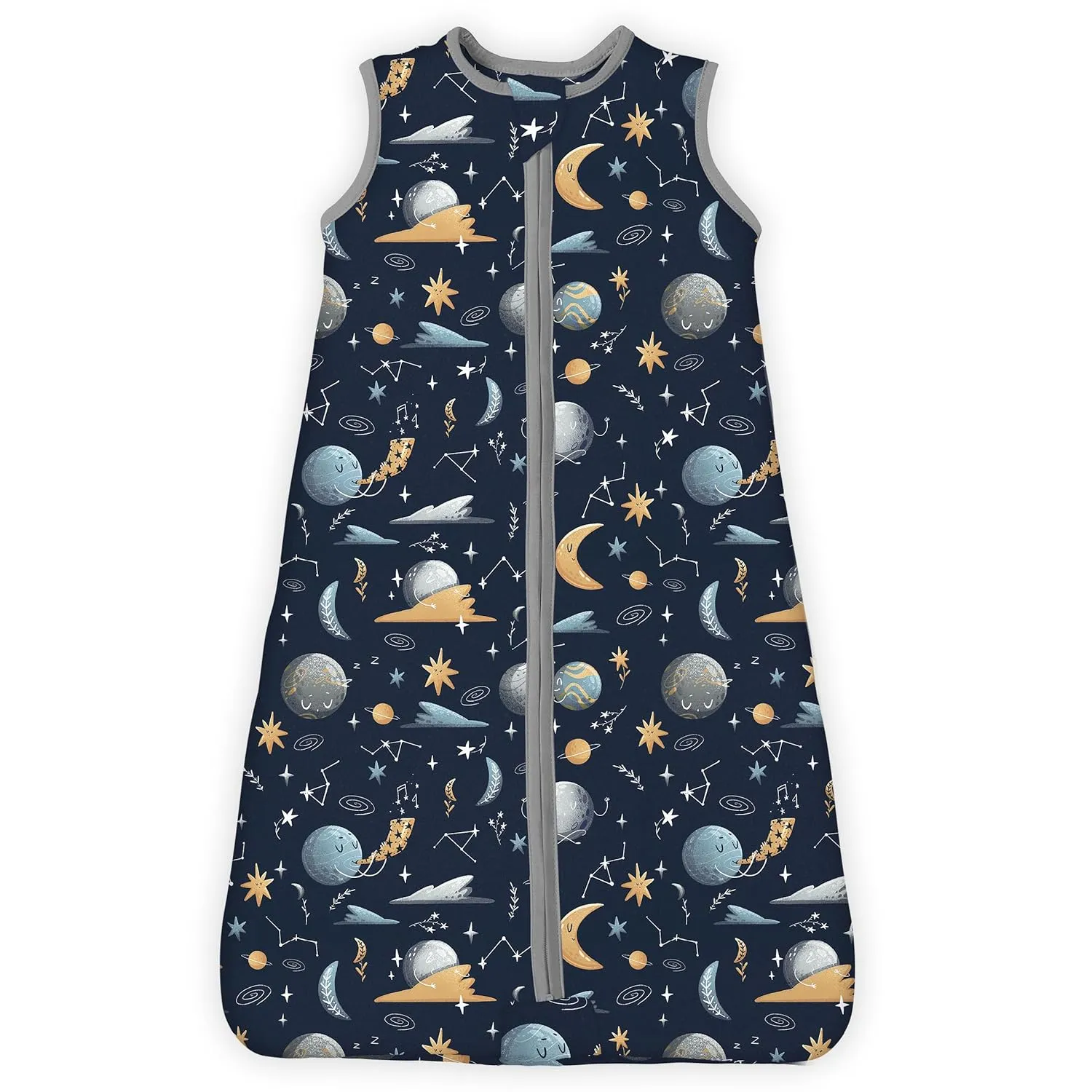 1.0 TOG Sleep Sack 0-6 Months, Swaddle Transition Sleeping Bag, Premium Baby Wearable Blanket with 2-way Zippers, All Season Sleep Sack, 1 Pack(Night Sky)