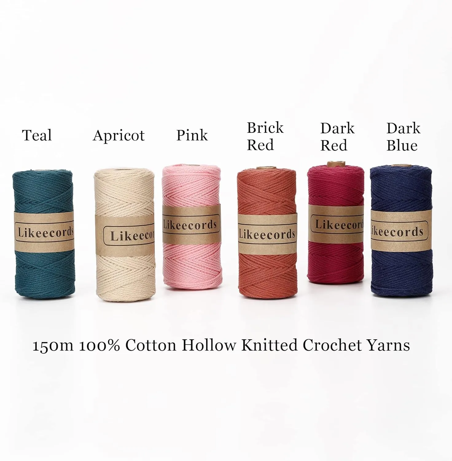 100% Cotton Crochet Bag Cord 2mm 170m Macrame Cord 2mm Crochet Thread Macrame Rope Gift for Knitter (Brown)