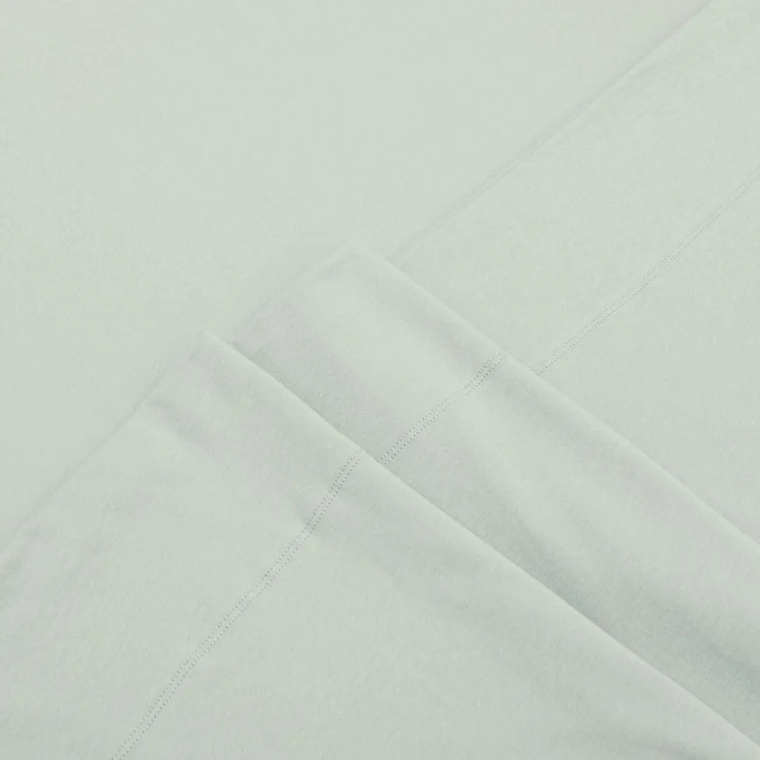 100% Cotton Fitted Sheet Only - Deep Pocket up to 16inch - All-Around Elastic - T-Shirt Fabric Jersey Knit - Extra Soft - Easy Fit - All Season - Comfy (Mineral Green, Twin XL)