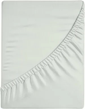 100% Cotton Fitted Sheet Only - Deep Pocket up to 16inch - All-Around Elastic - T-Shirt Fabric Jersey Knit - Extra Soft - Easy Fit - All Season - Comfy (Mineral Green, Twin XL)
