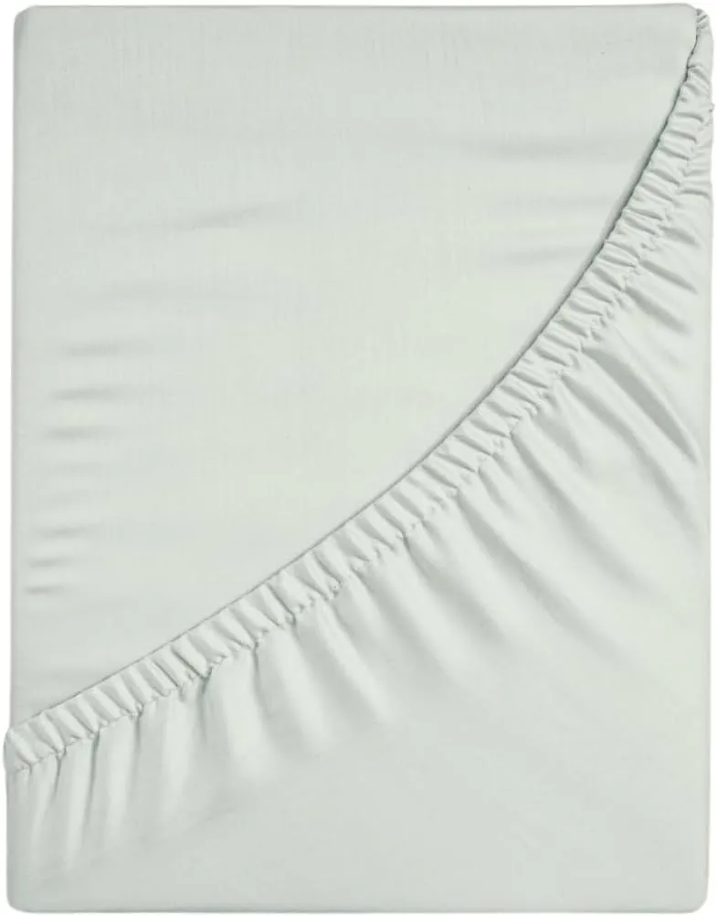100% Cotton Fitted Sheet Only - Deep Pocket up to 16inch - All-Around Elastic - T-Shirt Fabric Jersey Knit - Extra Soft - Easy Fit - All Season - Comfy (Mineral Green, Twin XL)