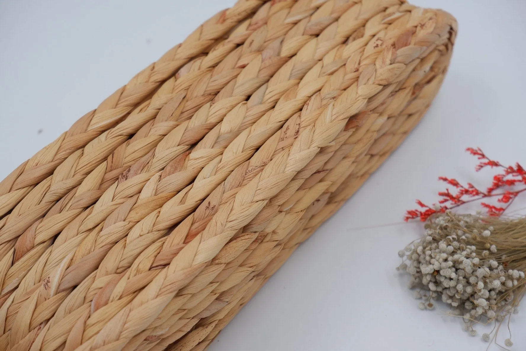 15mm natural water hyacinth rope, Braided Rope, Rope Plant Basket, rug rope, braided rop lace, water hyacinth rope