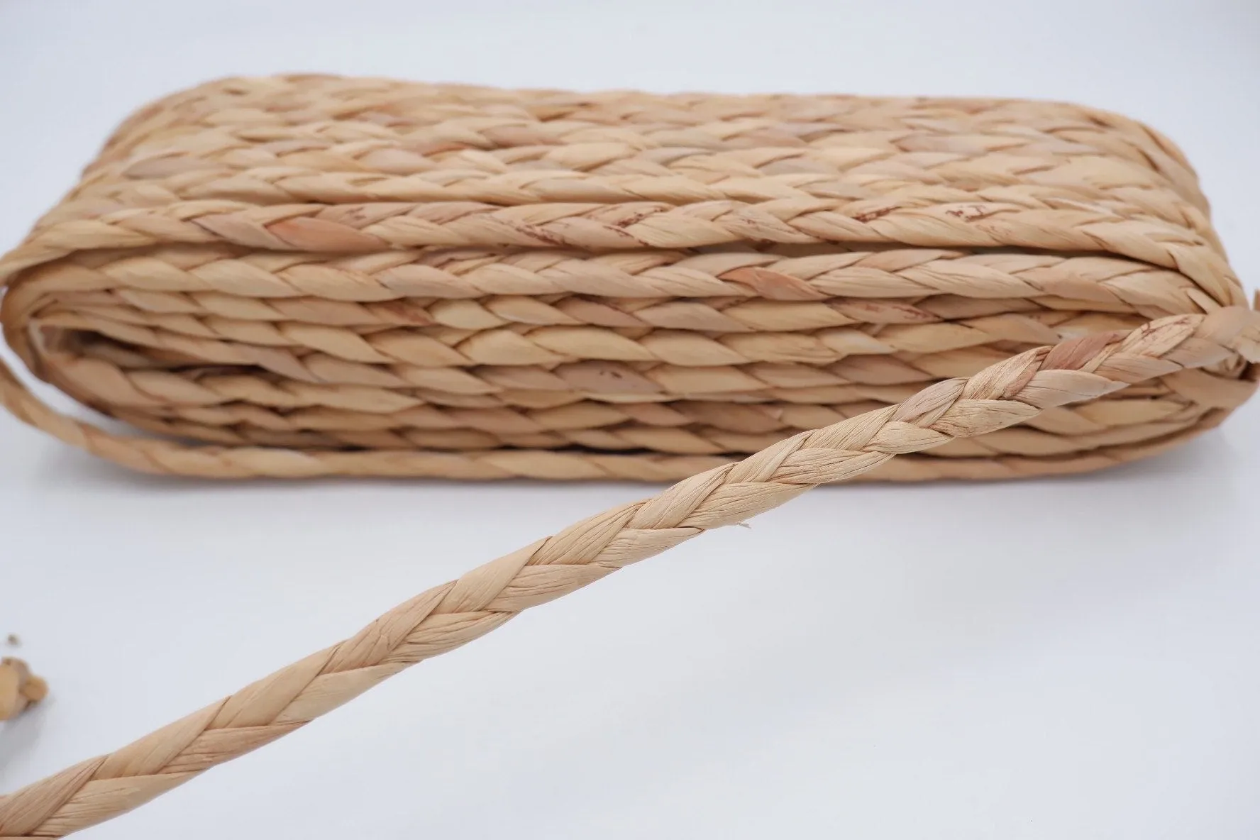 15mm natural water hyacinth rope, Braided Rope, Rope Plant Basket, rug rope, braided rop lace, water hyacinth rope