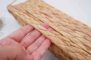 15mm natural water hyacinth rope, Braided Rope, Rope Plant Basket, rug rope, braided rop lace, water hyacinth rope