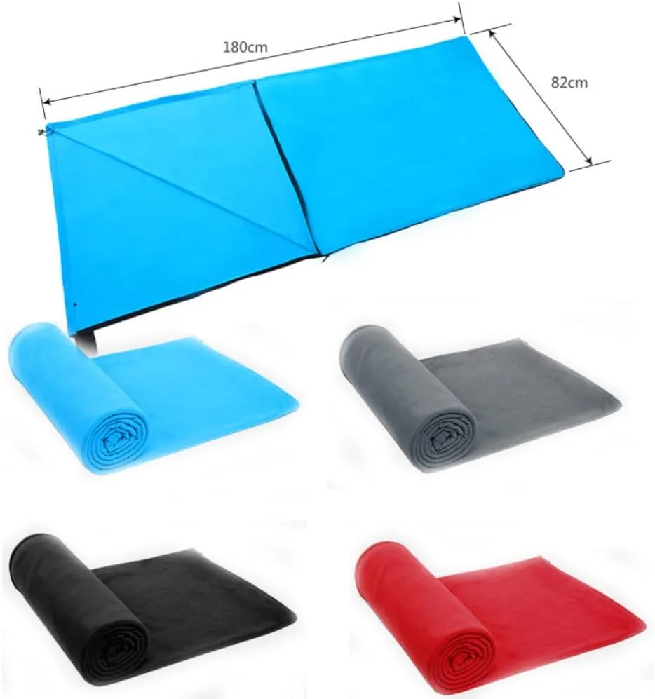 180x82cm Sleeping Bag Liner - Sleeping Bag Liner with Drawstring Hood Cold Weather Camping Blanket Sleeping Sack for Camping Bed Travel Gear