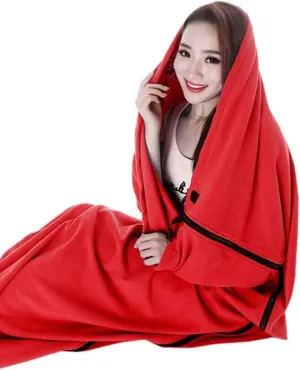 180x82cm Sleeping Bag Liner - Sleeping Bag Liner with Drawstring Hood Cold Weather Camping Blanket Sleeping Sack for Camping Bed Travel Gear