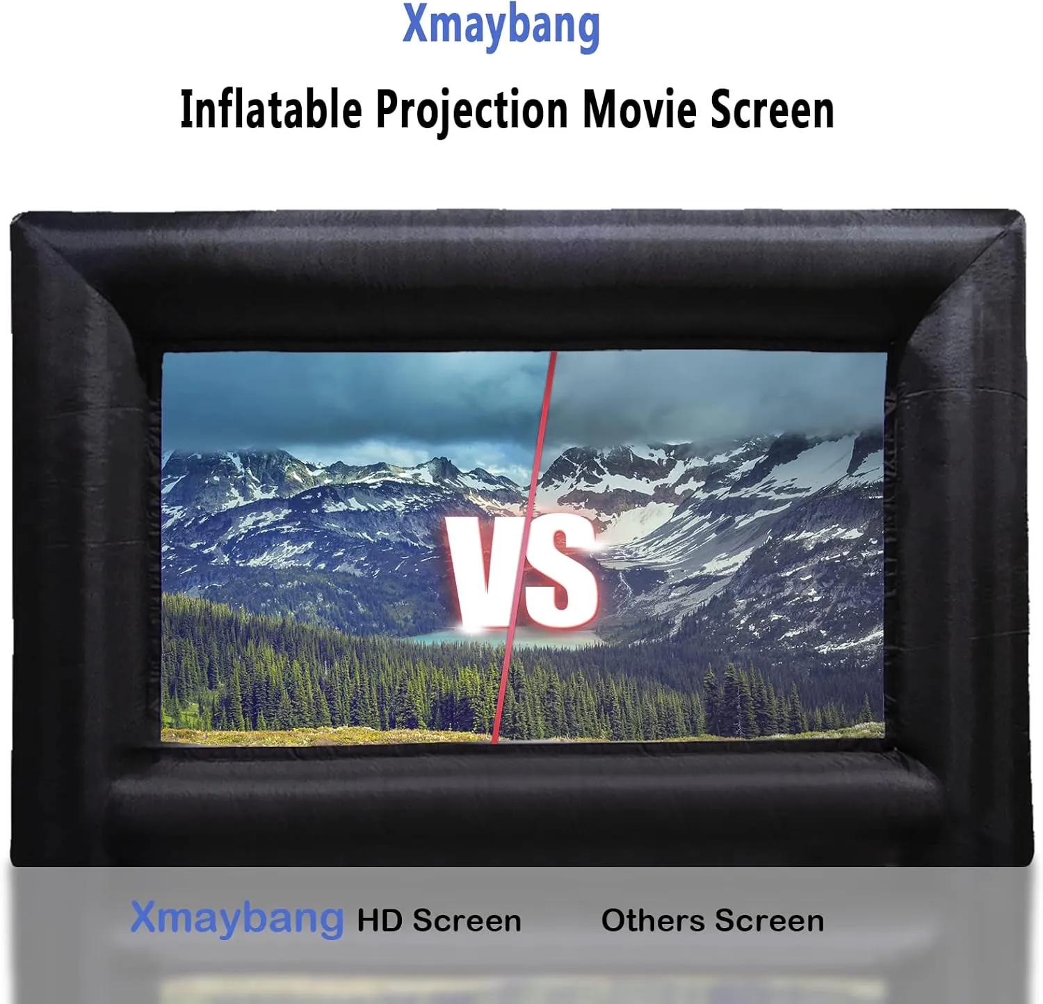 19ft Inflatable Movie Projector Screen, Outdoor Projector Screen, Front/Rear Projection, Including Blower, Pedestal, Straps and Storage Bag