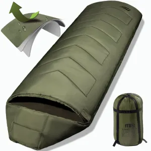 1TG Ultralight Camping Warm Cold Weather Sleeping Bag, 34-43℉ All Season
