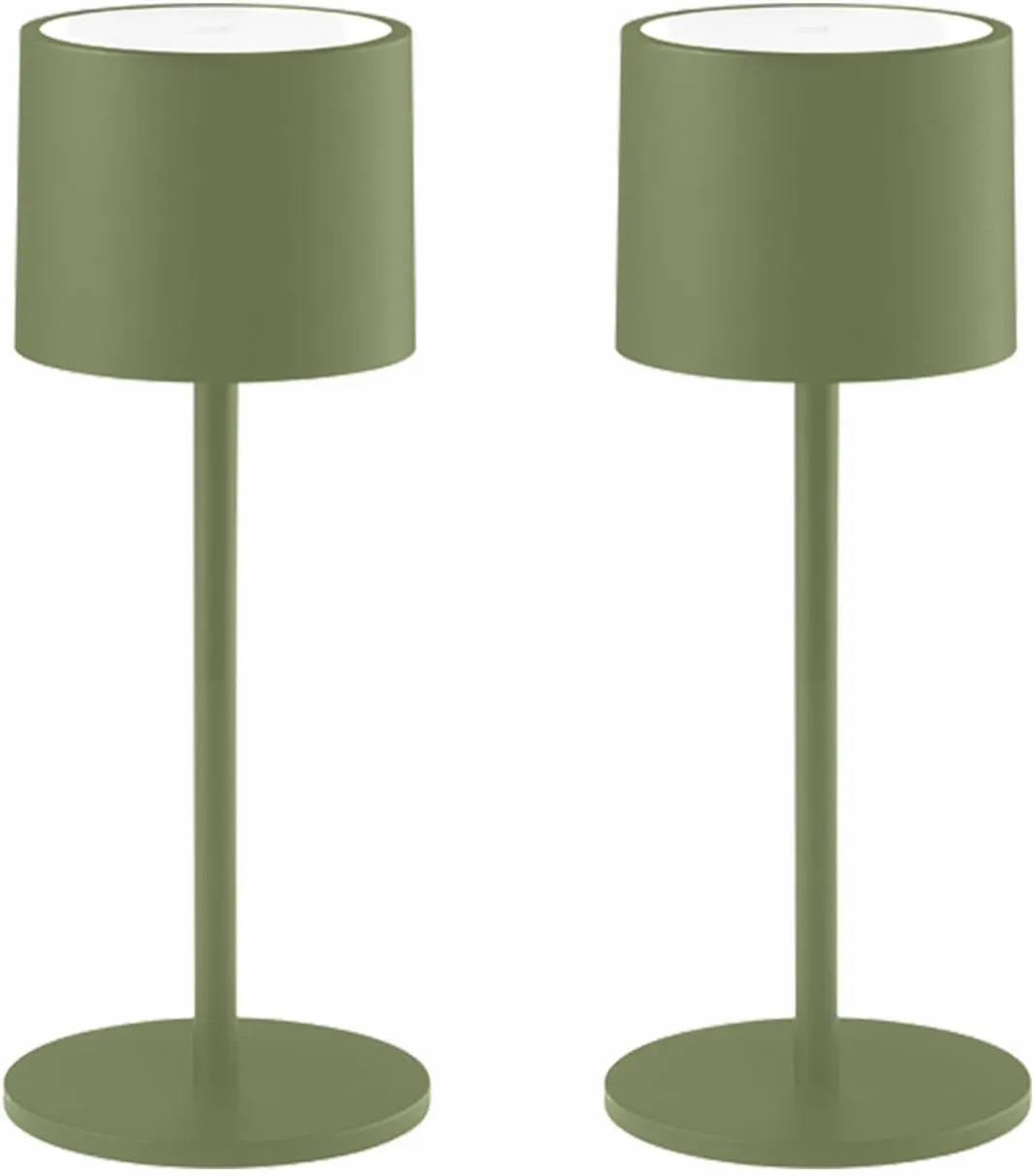 2 Pack Rechargeable Table Lamps, Battery Powered LED Desk Lamp, 3 Color Stepless Dimming Up, Portable Table Light for Bedroom/Couple Dinner/Desk/Cafe/Dining Room/Terrace,Waterproof & Wireless