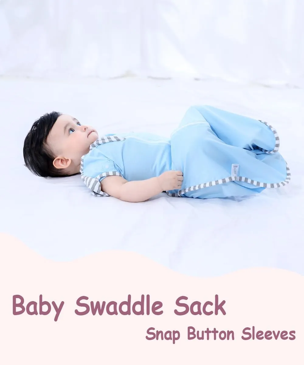 2 Pack Sleeping Blanket Sack with High Sleeve,Transitions to Arms-Free Wearable Sleeping Bag for Baby pacify