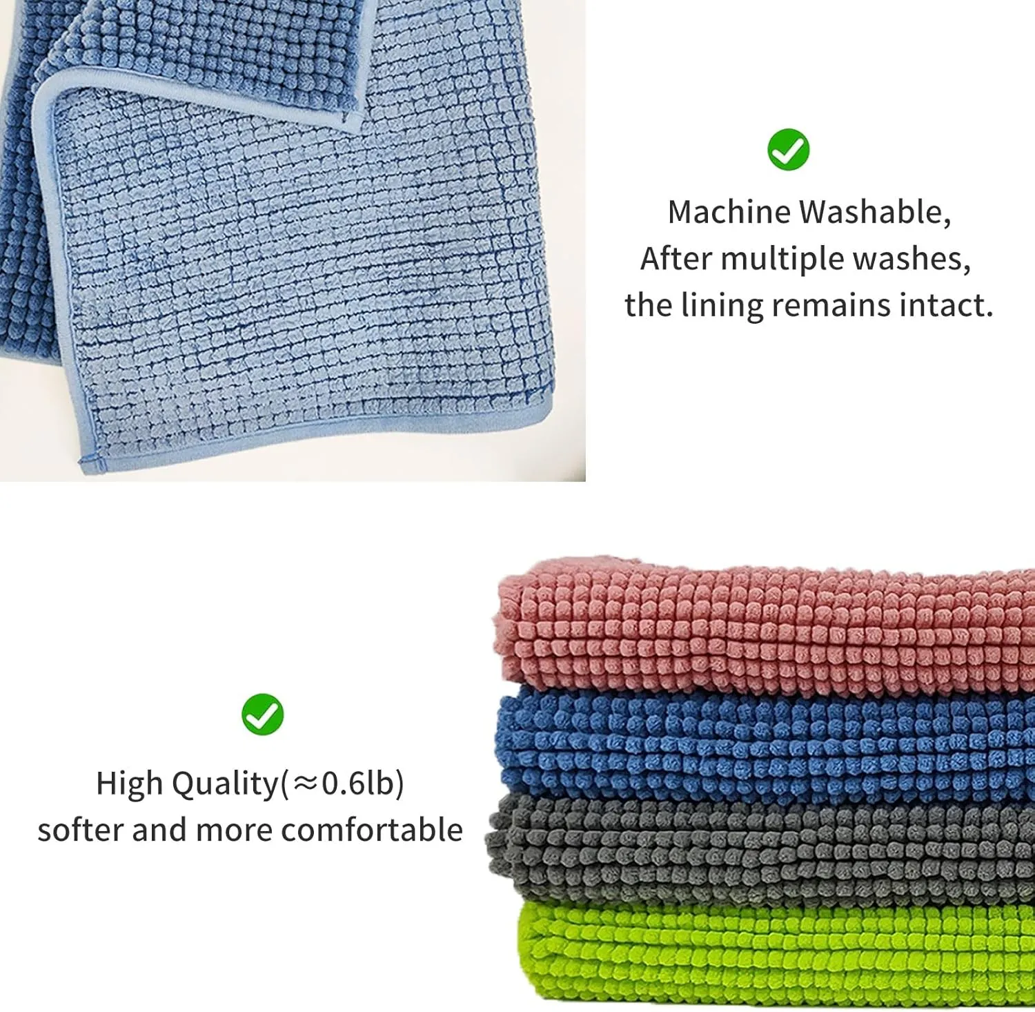 2 Pcs Guinea Pig Fleece Cage Liner, Rabbit Liner Guinea Pig Bedding Reusable Guinea Pig Mat Pads Washable Training Pad Small Animal Sleeping Bed Mat (Blue)