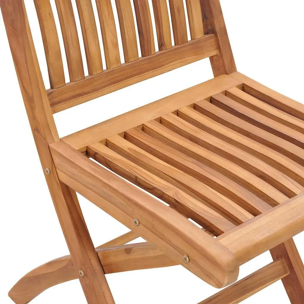 2-Piece Solid Teak Wood Patio Chairs with Gray Cushions, Foldable Outdoor Furniture Set for Poolside Camping Beach Backyard Lounge (No Assembly)
