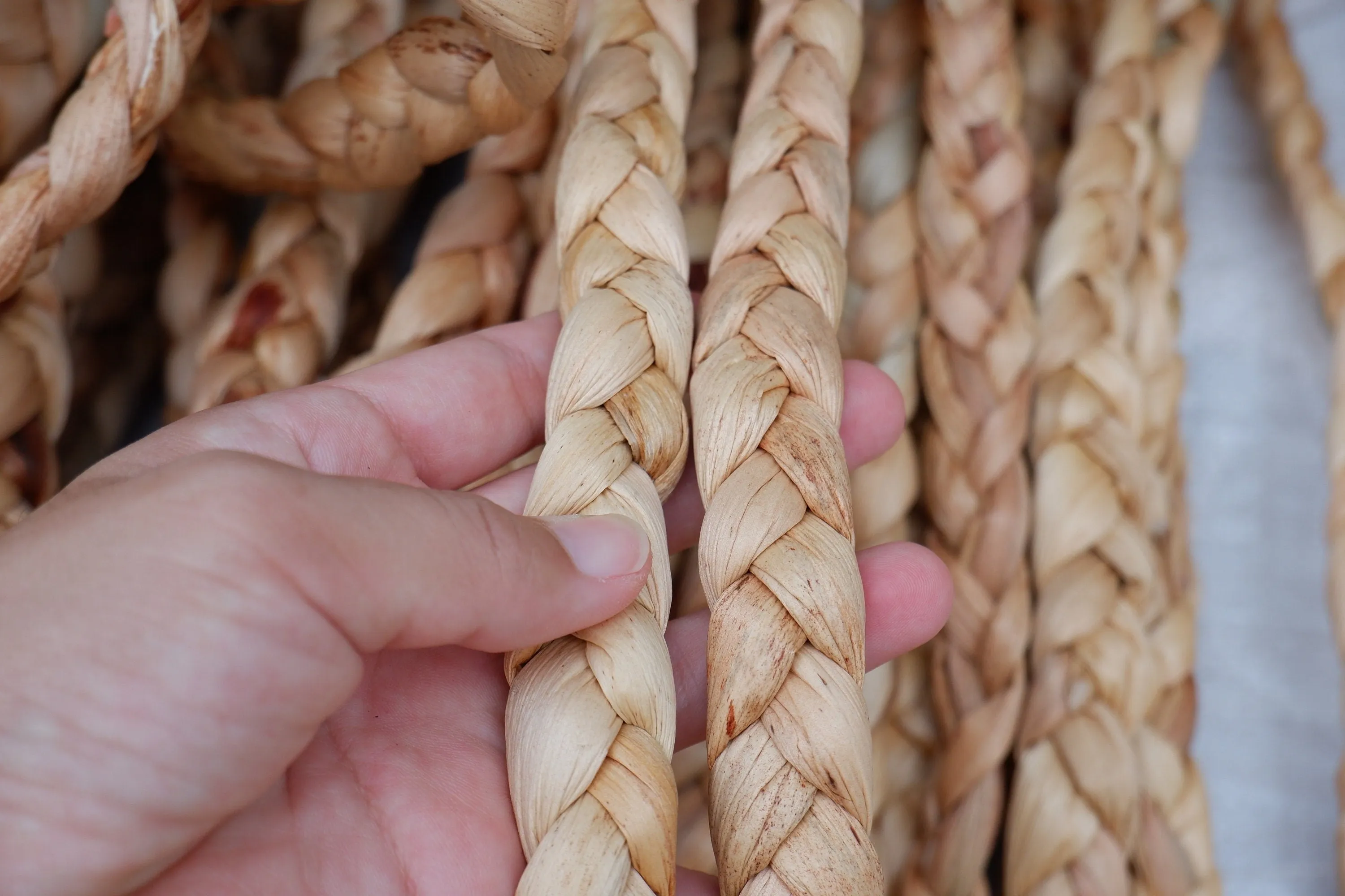 20mm (50 meters, 75 meters) natural water hyacinth rope, rug rope, natural rope for furniture, water hyacinth rope for Cat Scratching, Sea grass cord