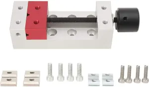 2inch Mini Drill Press Bench Vice Clamp Aluminum Flat Clamp Opening Parallel Table Bench Vise Press Machine Vise DIY Carving Bed Fixing Tool