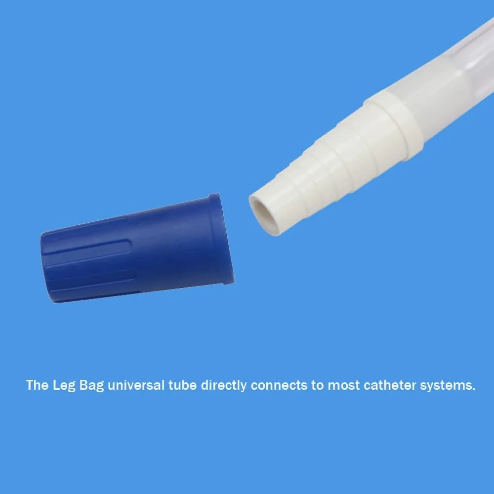 3 Pack 1000ml Leg Bag Urinary Drainage Bag, Urine Collection Bag Drain Bag with 2 Straps, Anti-Reflux Valve