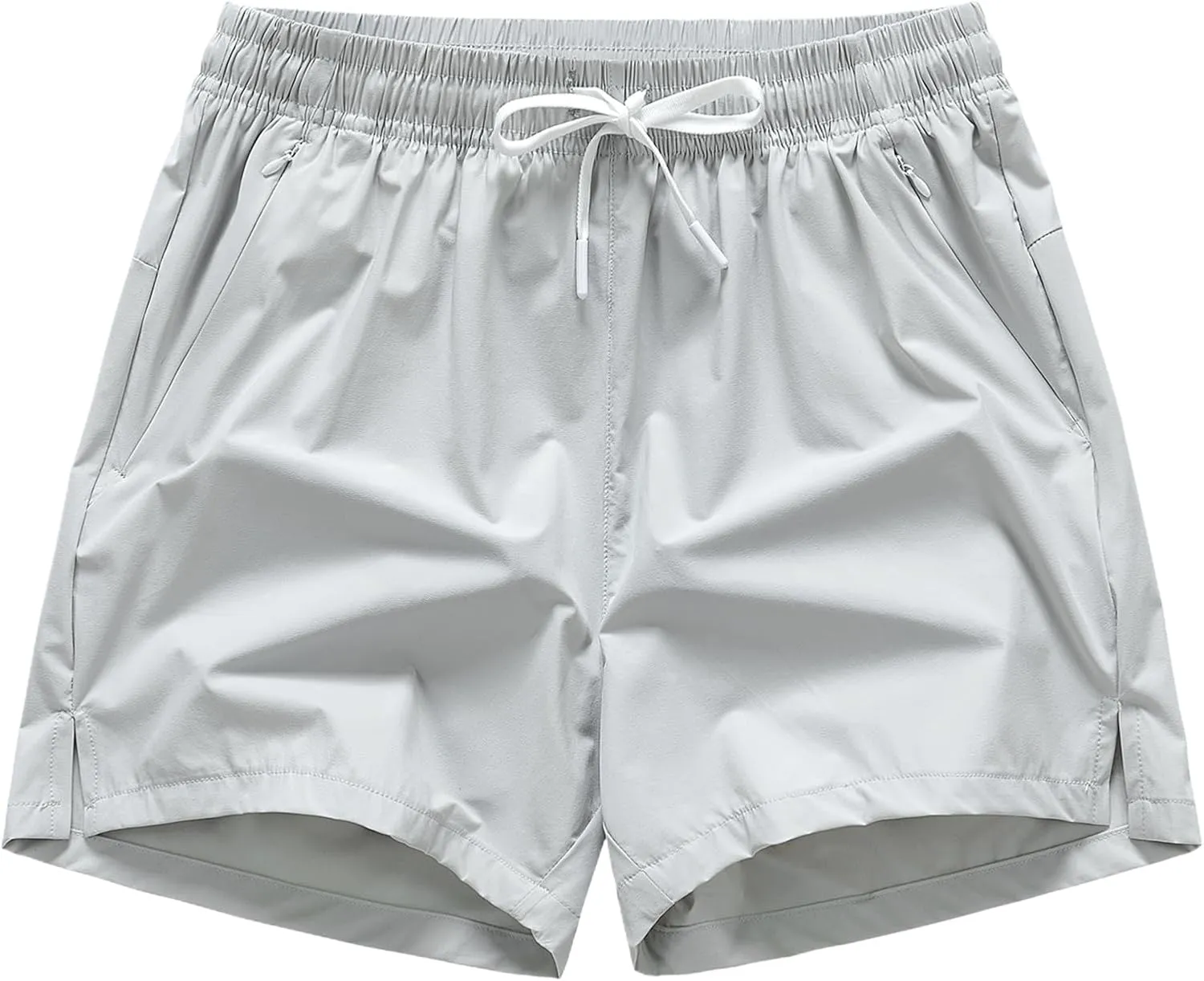 3 Set Men's Workout Athletic Shorts Lightweight Moisture Wicking 3" Running Shorts with Zipper Pockets Gym Beach