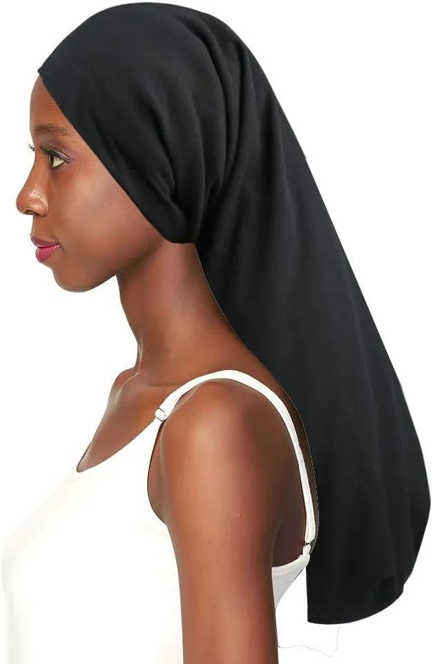 3 Size Satin Lined Sleep Caps for Braids,Dreadlocks Natural Curly Hair Adjustable
