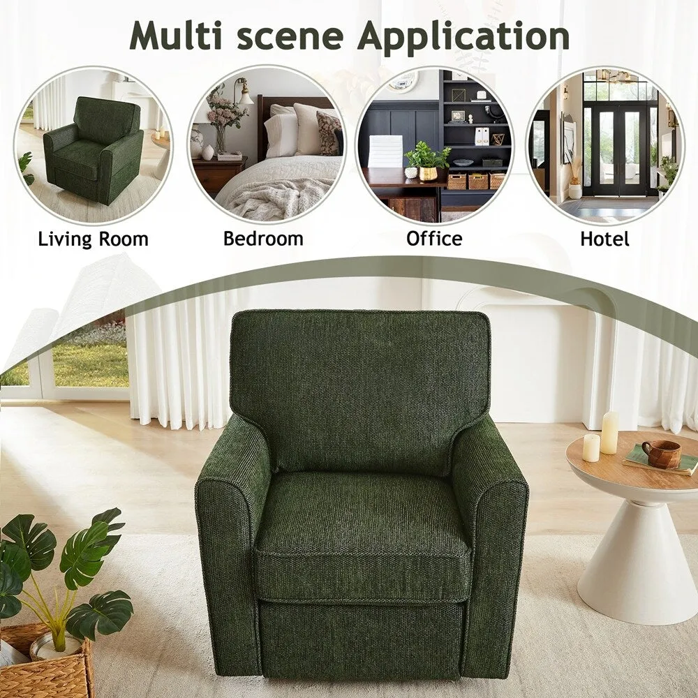 360°Swivel Chair Accent Barrel Armchair
