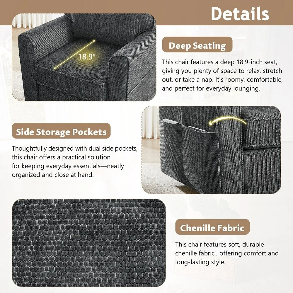 360°Swivel Chair Accent Barrel Armchair