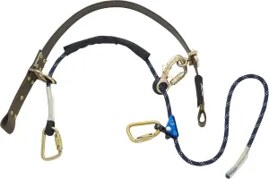 3M DBI-SALA Cynch-Lok 1204057 Fall Restriction Device, With Rope Lanyard For Distribution Poles Up To 18.5-Inch Dia., 58-Inch Circ., Brown/Blue