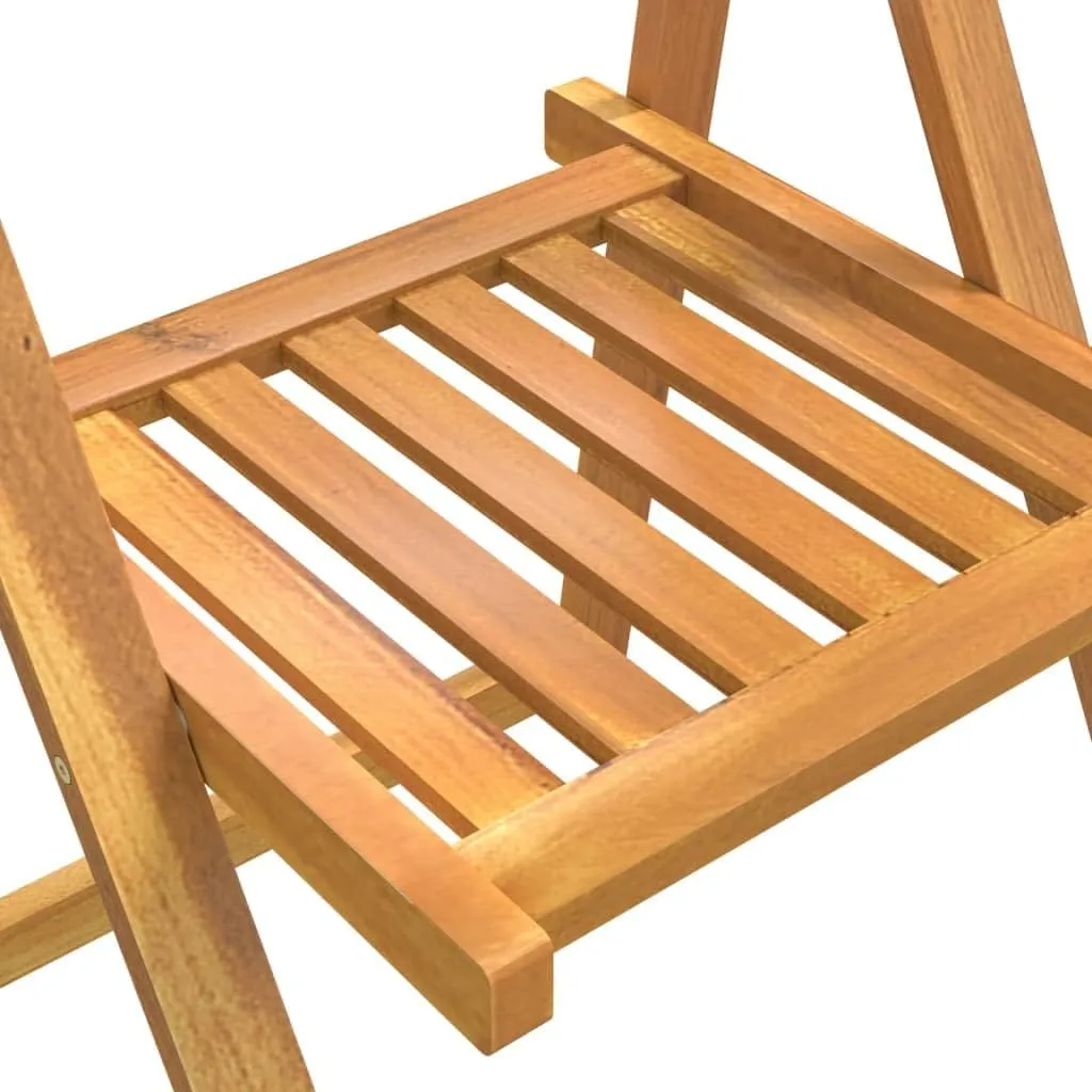 4-Piece Solid Acacia Wood Folding Patio Chairs Set, Outdoor Furniture for Garden Terrace Poolside, Foldable Wooden Lounge Chairs with Oil Finish (18.5"x20.3"x29.5")