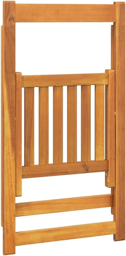 4-Piece Solid Acacia Wood Folding Patio Chairs Set, Outdoor Furniture for Garden Terrace Poolside, Foldable Wooden Lounge Chairs with Oil Finish (18.5"x20.3"x29.5")