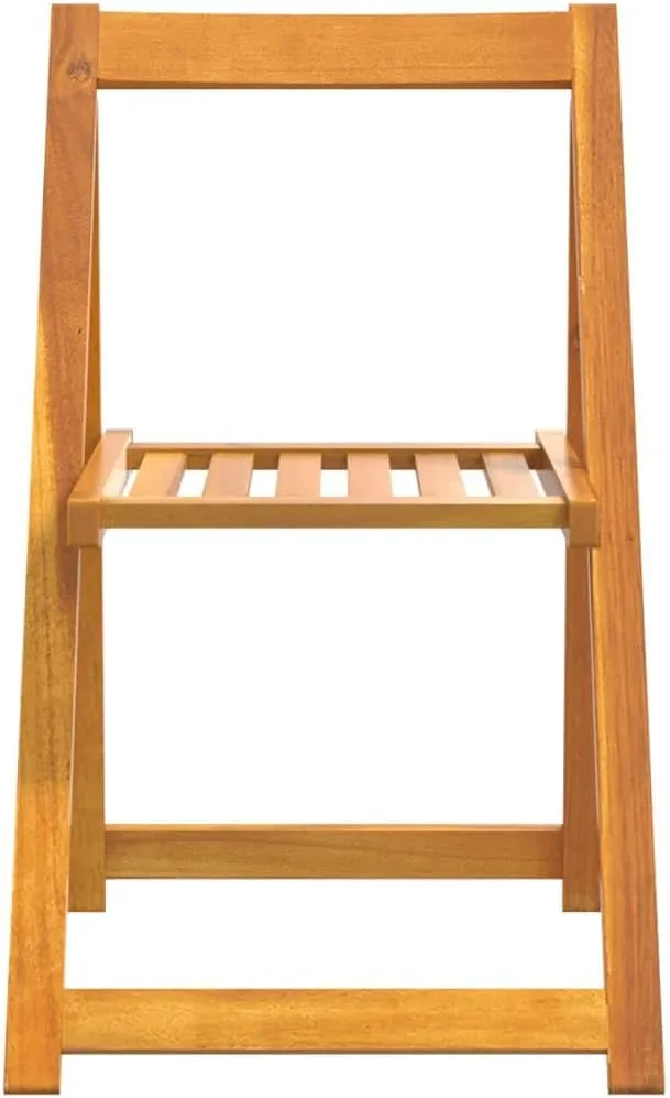 4-Piece Solid Acacia Wood Folding Patio Chairs Set, Outdoor Furniture for Garden Terrace Poolside, Foldable Wooden Lounge Chairs with Oil Finish (18.5"x20.3"x29.5")