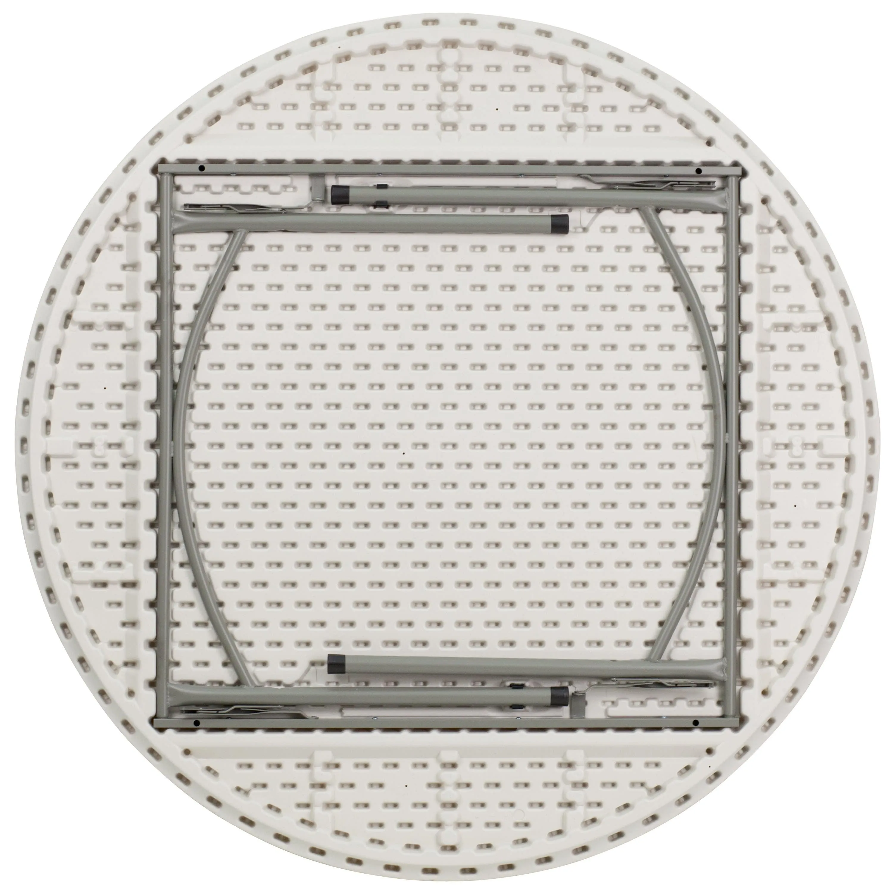 5-Foot Round Plastic Folding Table