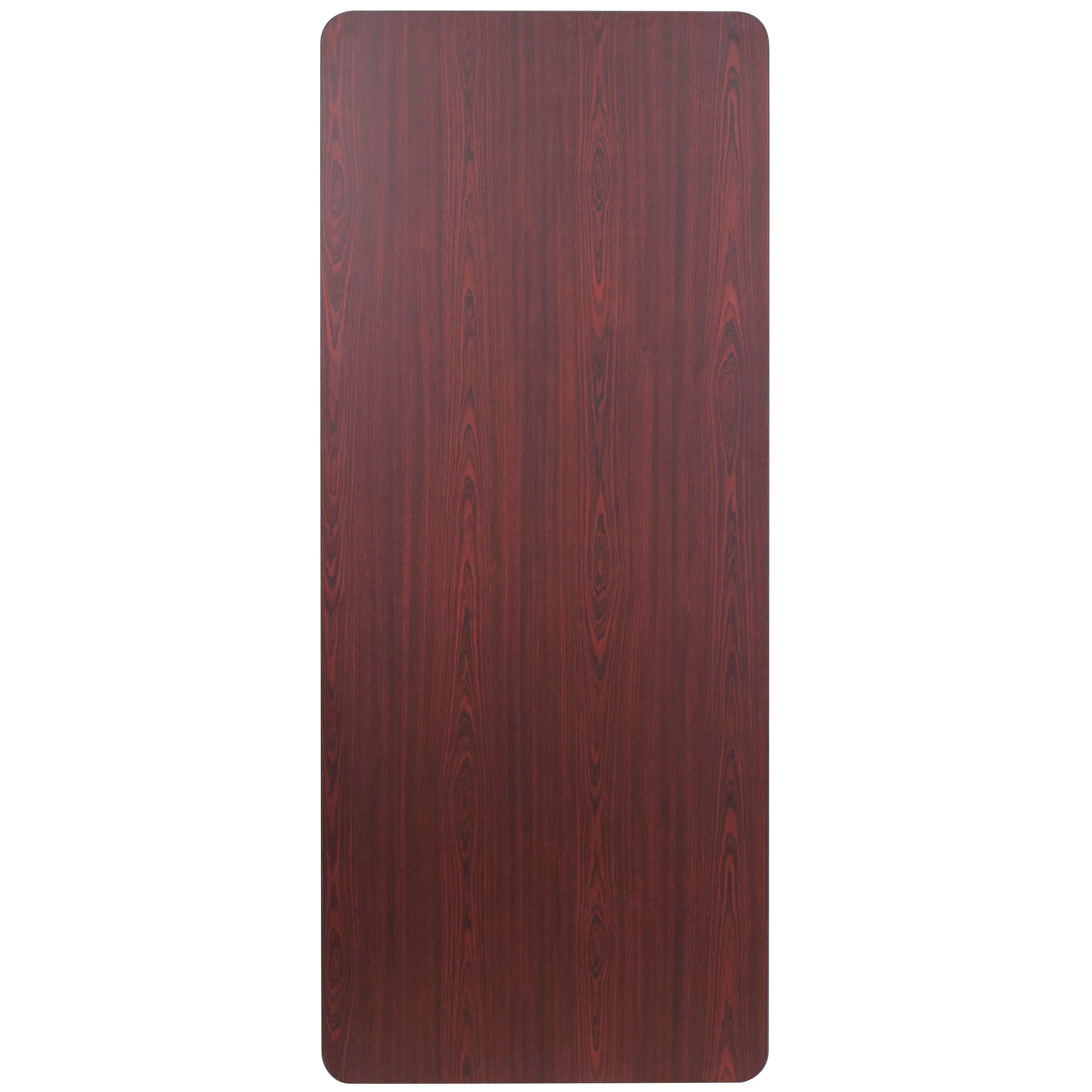6-Foot Mahogany Melamine Laminate Folding Banquet Table