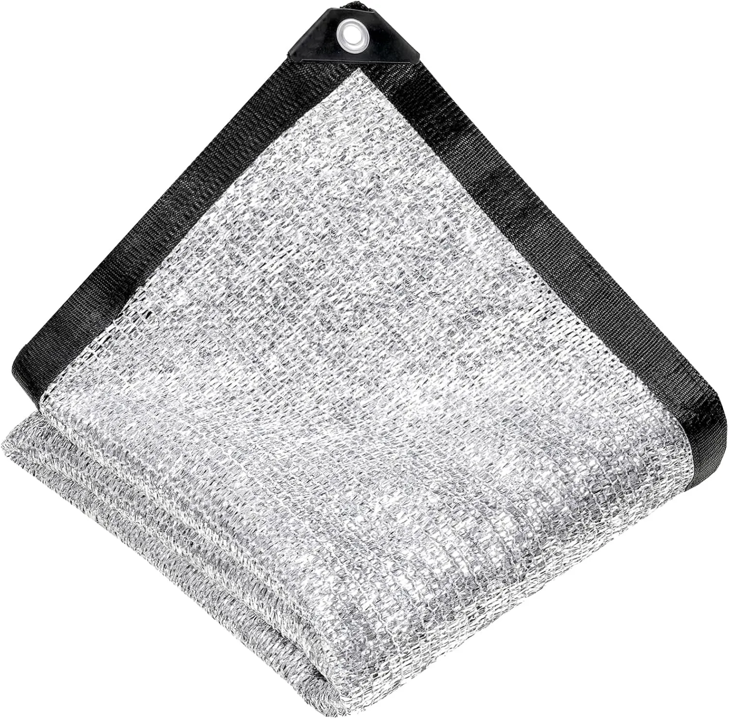 70% Reflective Aluminum Foil Sun Shade Cloth,Mesh Canopy Cover with Grommets,Durable Shade Fabric for Patio Porch,Garden,Greenhouse,Pergola 10ft X 20ft