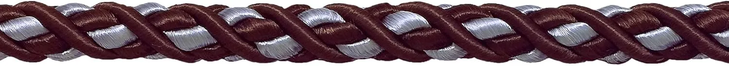 7/16" (1cm) Large Decorative 6-ply Rope Cord Trim # 716BNL, Mocha Ice Blue #24B (Silver Blue, Light Blue, Mocha Brown) 10 Yard Value Pack (30 ft/9.5m)