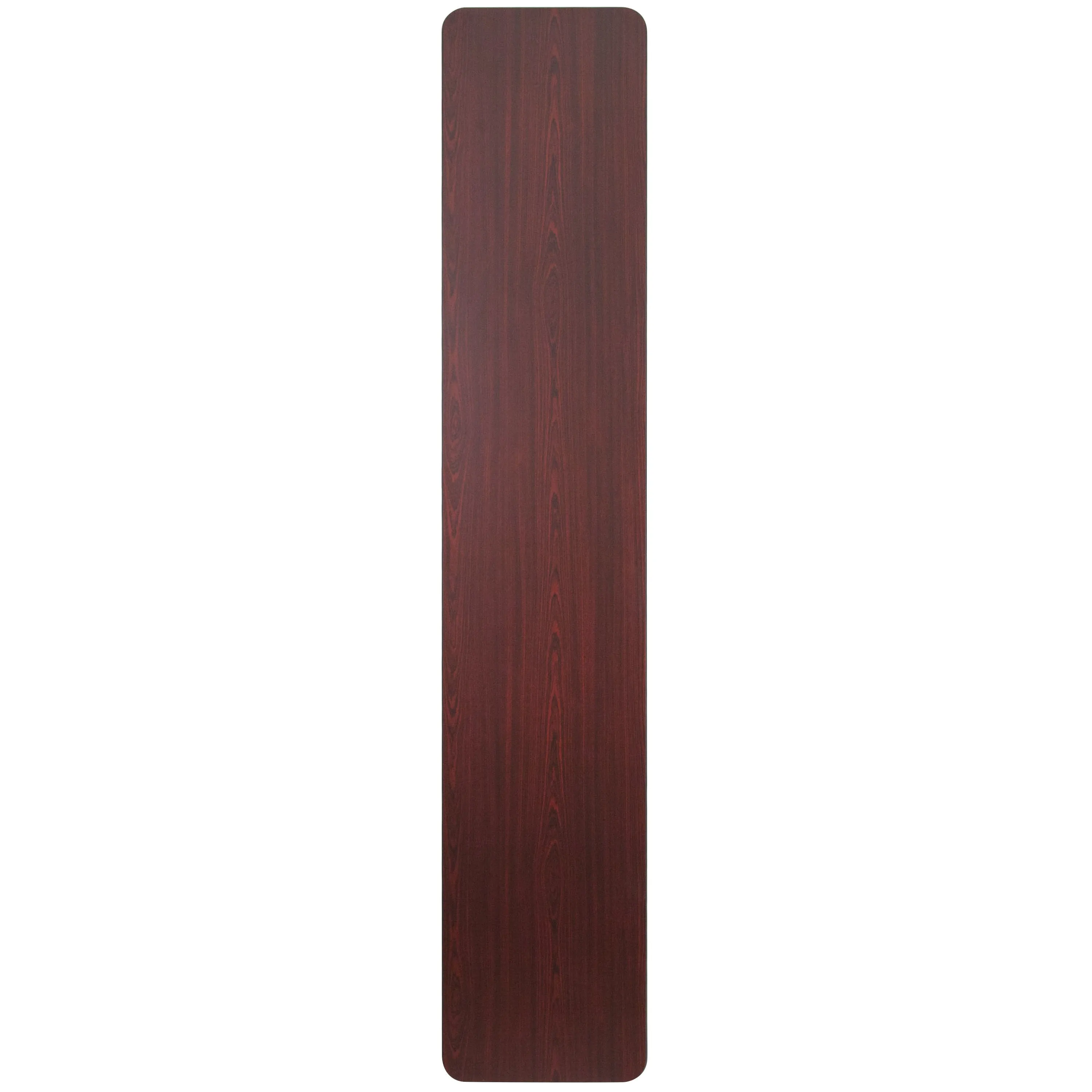 8-Foot Mahogany Melamine Laminate Folding Training Table