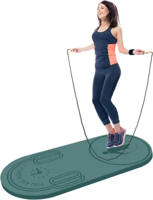 8/20/30mm Jump Rope Mat Fitness Exercise Mat Durable, Non-Slip, Workout Mats with Jump Rope & Carrying Bag for Home Gym Flooring (55"x 24")