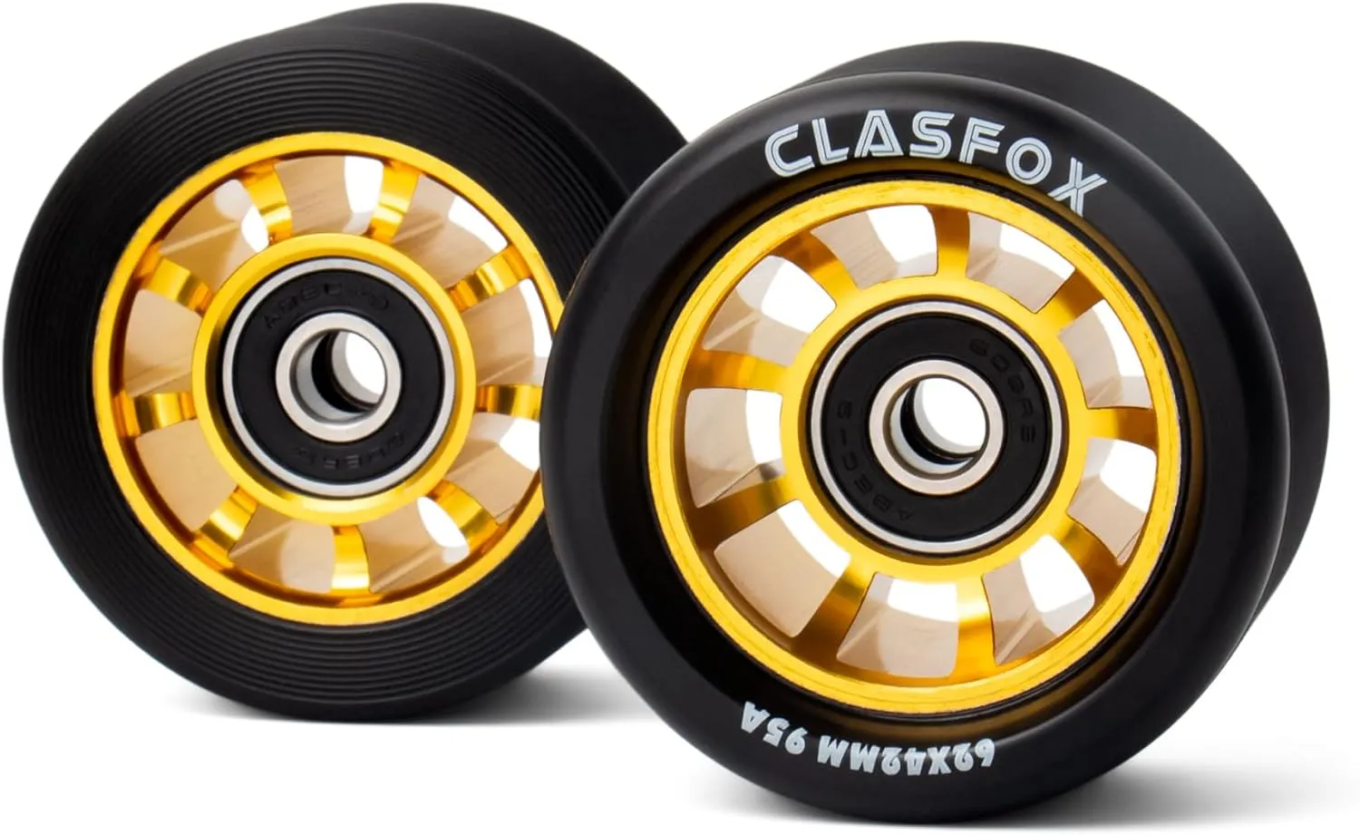 95A Speed/Derby Wheels Aluminum Roller Skate Wheels Indoor Roller Replacement Wheel (Set of 8)