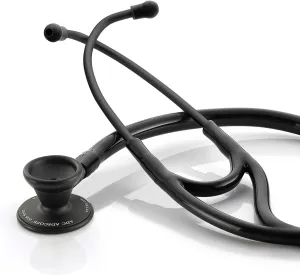 ADC Adscope 606 Ultra Lightweight Cardiology Stethoscope with Tunable AFD Technology, 28 inch Length, Tactical All Black