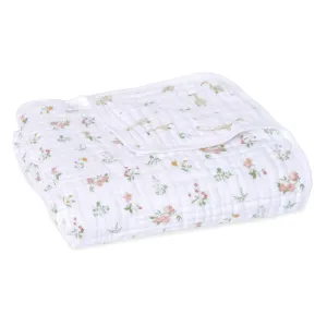 aden   anais Essentials Dream Blanket, Muslin Baby Blankets for Girls & Boys, Ideal Lightweight Newborn Nursery & Crib Blanket, Country Floral