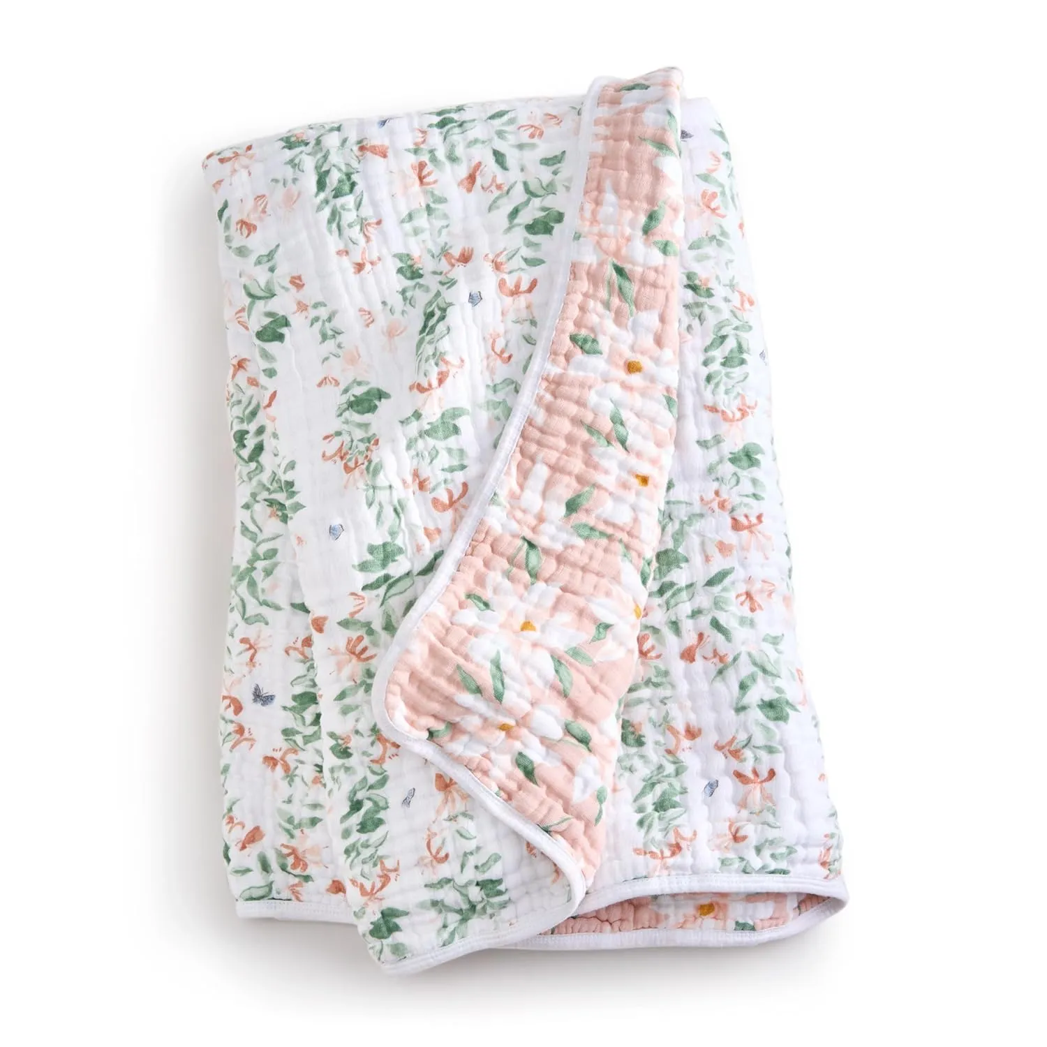 aden   anais Essentials Dream Blanket, Muslin Baby Blankets for Girls & Boys, Lightweight Newborn Nursery & Crib Blanket, Unisex Toddler & Infant Bedding, Shower & Registry Gift, Butterfly Garden