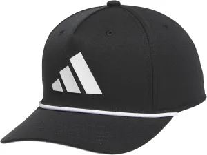 adidas Men's Midrange Structured High-Crown Slight Pre Curve Brim Adjustable Fit Snapback Hat with Retro Rope Cording Detail