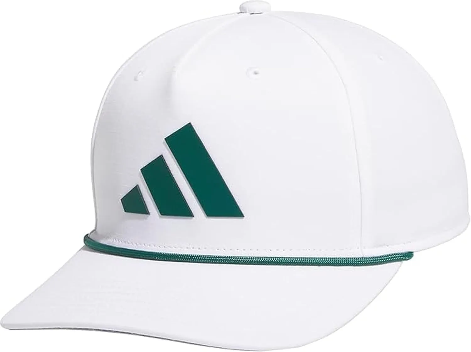 adidas Men's Midrange Structured High-Crown Slight Pre Curve Brim Adjustable Fit Snapback Hat with Retro Rope Cording Detail