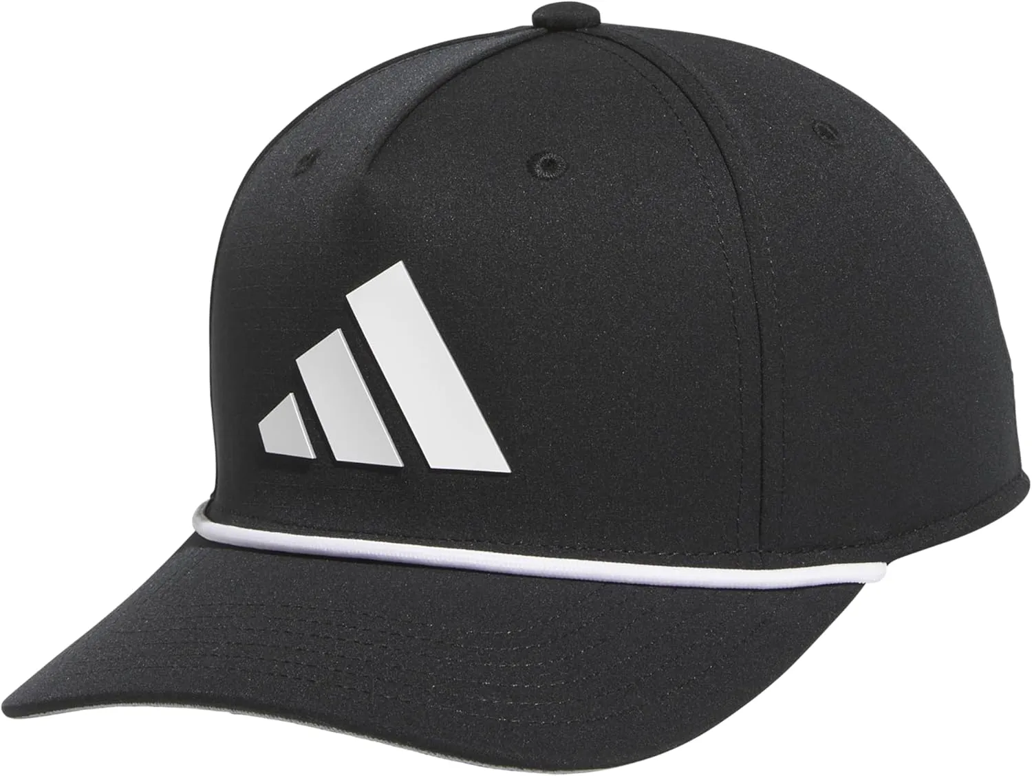 adidas Men's Midrange Structured High-Crown Slight Pre Curve Brim Adjustable Fit Snapback Hat with Retro Rope Cording Detail