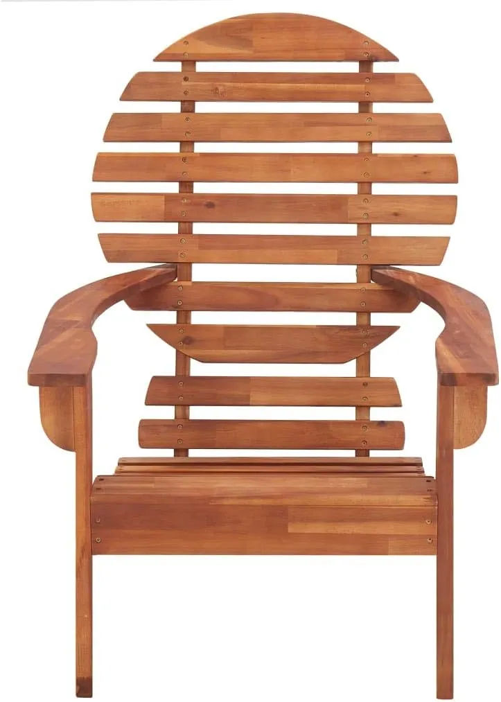 Adirondack Chair Solid Acacia Wood Outdoor Patio Lounge Chair with Wide Arms and Contoured Seat Durable Garden Furniture for Beach, Lawn, Porch, and Backyard