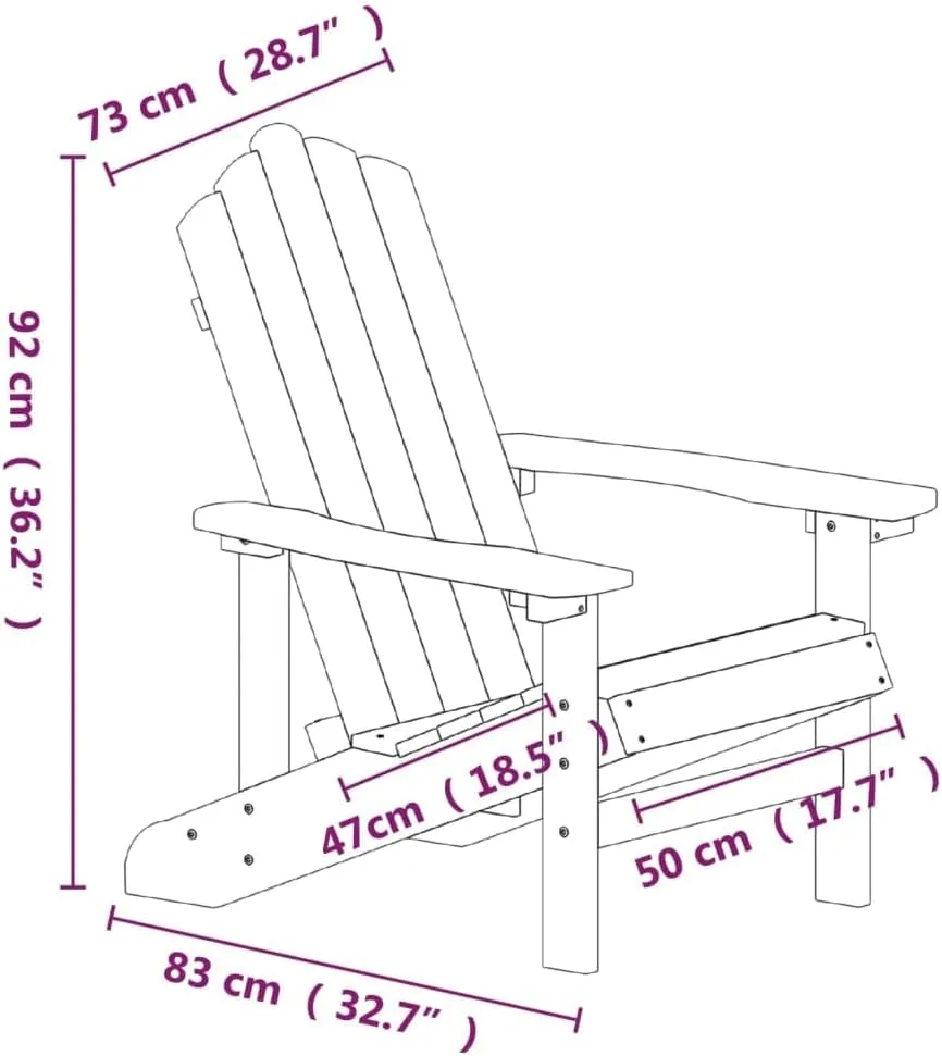 Adirondack Chair with Table HDPE Aqua Blue Outdoor Patio Furniture Set, All-Weather Lounge Chair and Side Table for Garden, Poolside, Backyard Relaxation (Assembly Required)