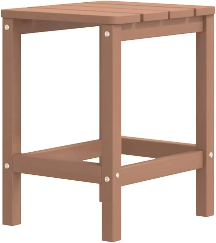 Adirondack Chairs and Table Set Outdoor Patio Furniture HDPE Brown 2 Chairs with Side Table Weather-Resistant Lounge Seating for Garden Backyard Deck