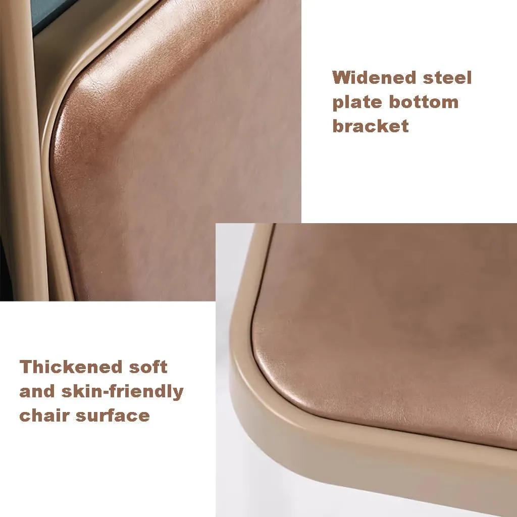 Adult Foldable Backless Yoga Chair with a Load Capacity of 300 kilograms. Yoga Auxiliary Chair with Lumbar Back Support Freed Back Pain Chair can Assist in Completing Yoga Movements.,Brown
