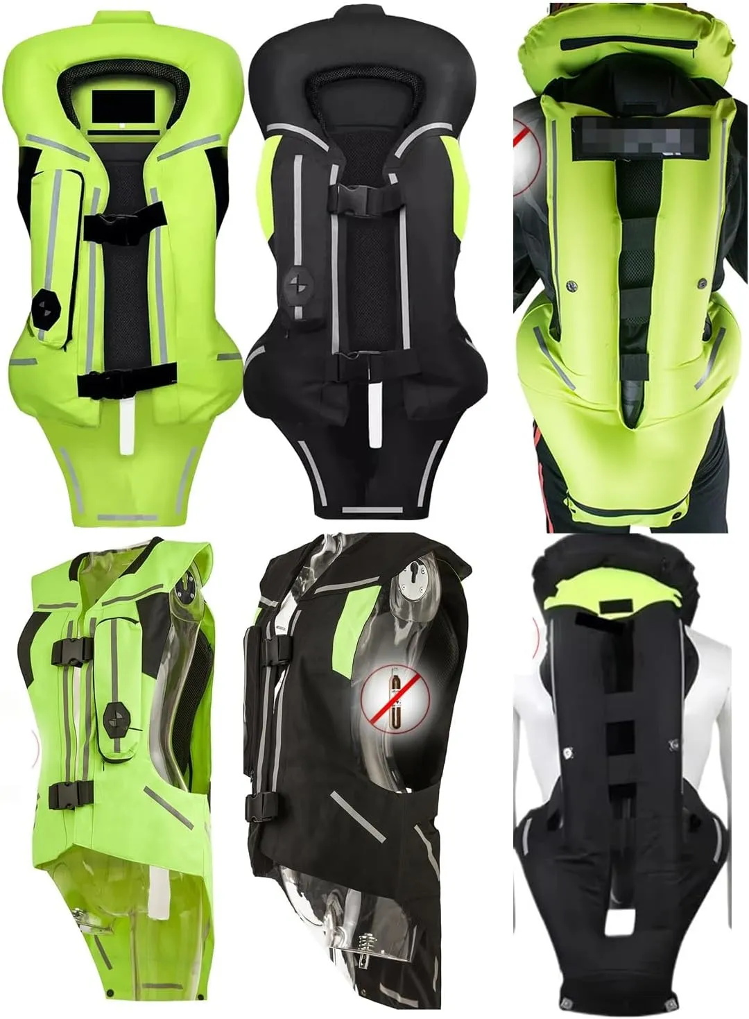 Adult Motorcycle Airbag Vest Wearable Air Bag Jacket, Lightweight, Adjustable, Motorcycle Or Horse