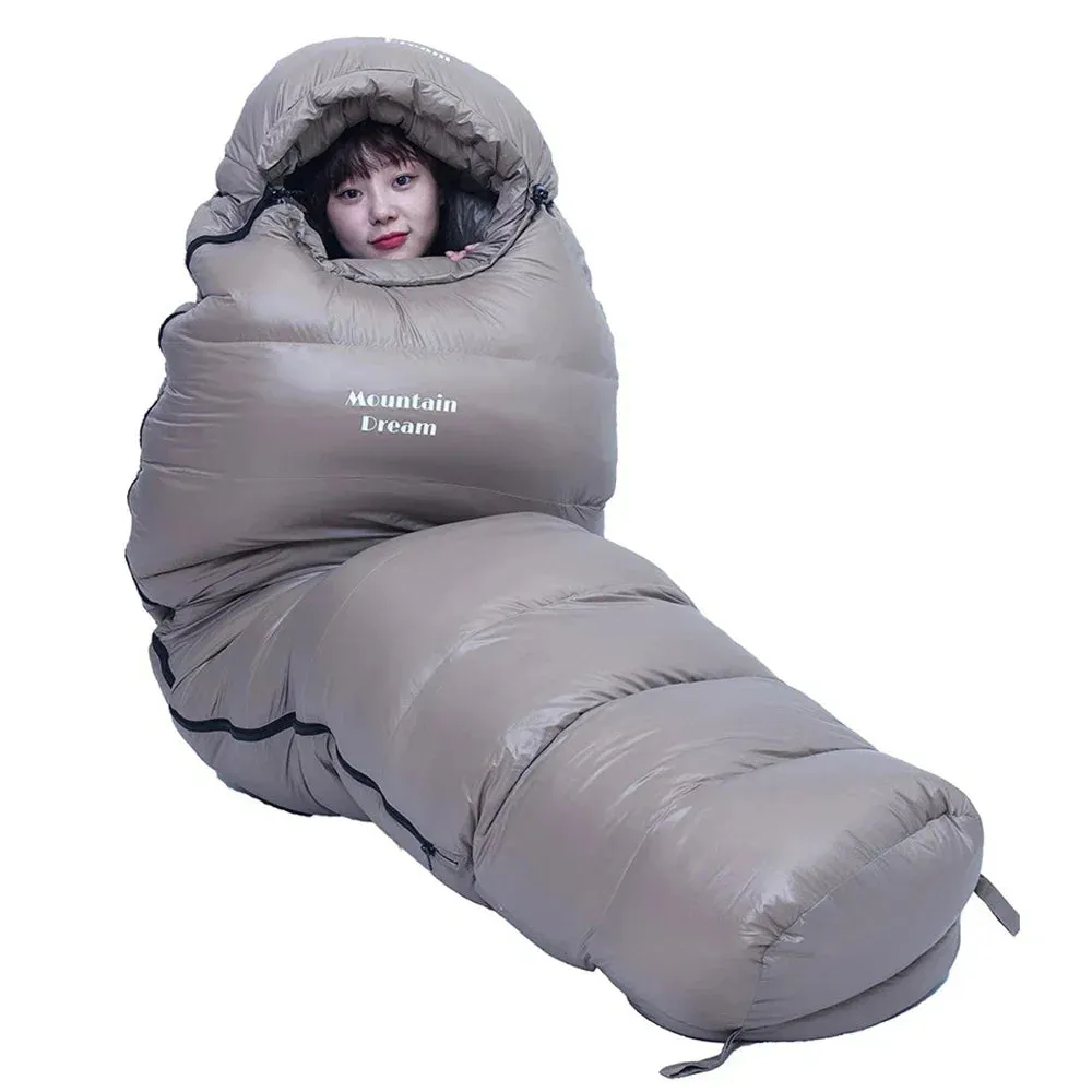 Adult Mummy Sleeping Bag - Thicken Warm Duck Down Ultralight Sleeping Bag