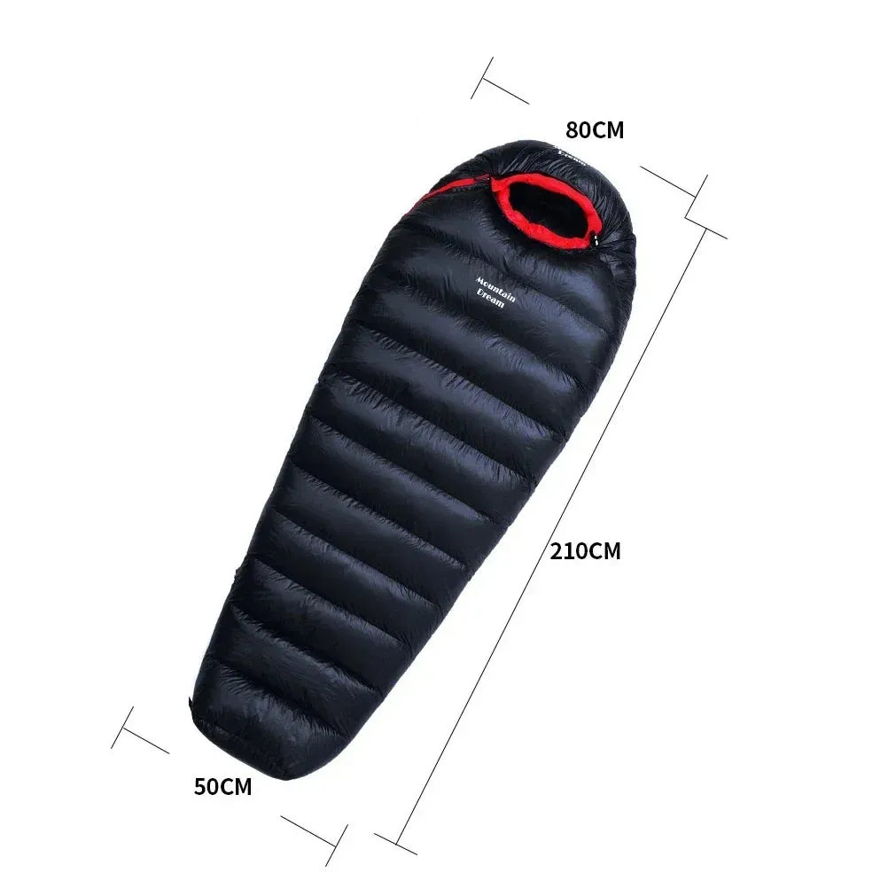 Adult Mummy Sleeping Bag - Thicken Warm Duck Down Ultralight Sleeping Bag