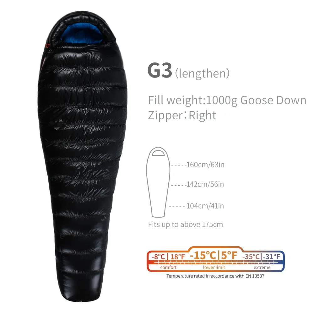 AEGISMAX G3 -15 Degree 800FP Goose Down Sleeping Bag Ultralight Sleeping Bag for Men & Women