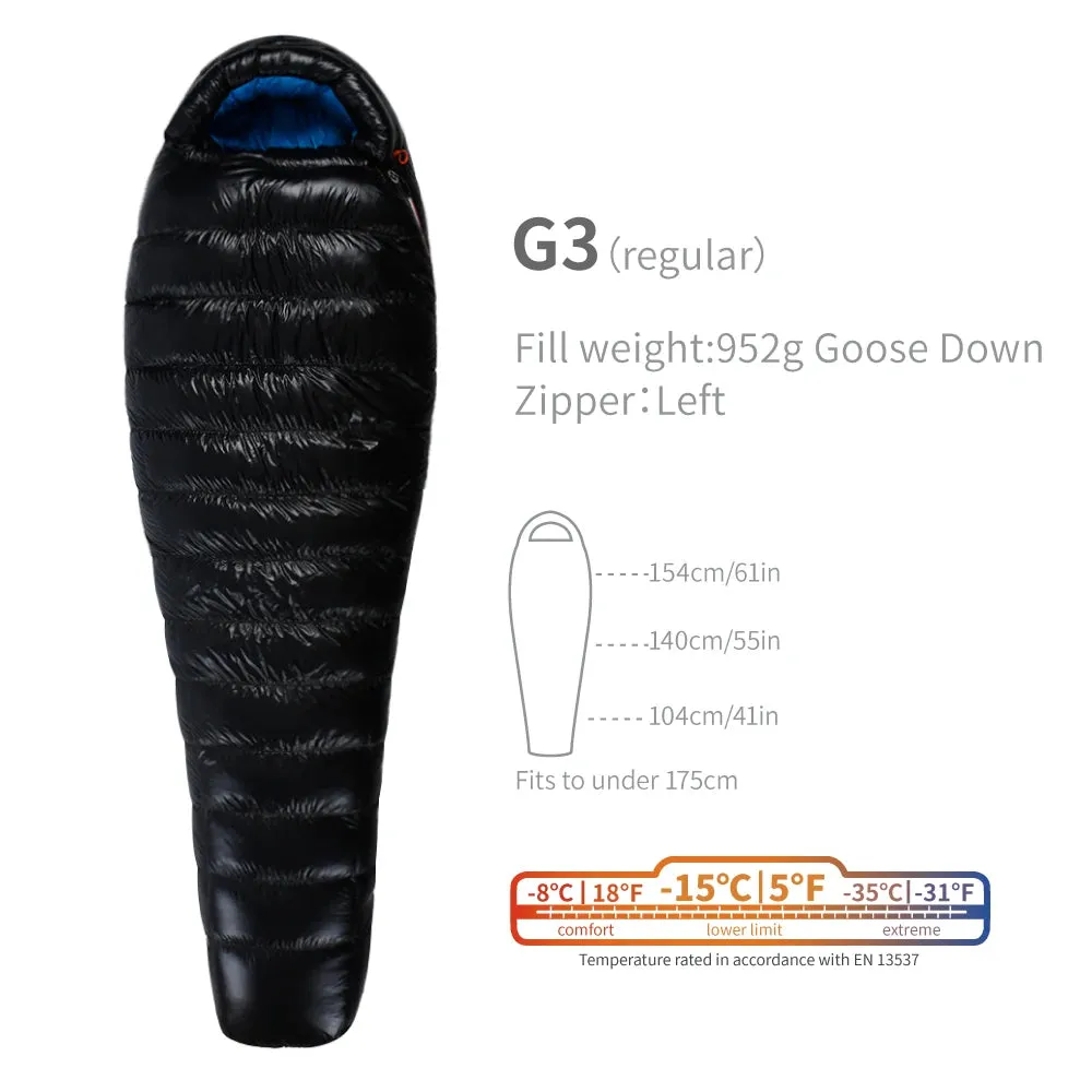 AEGISMAX G3 -15 Degree 800FP Goose Down Sleeping Bag Ultralight Sleeping Bag for Men & Women
